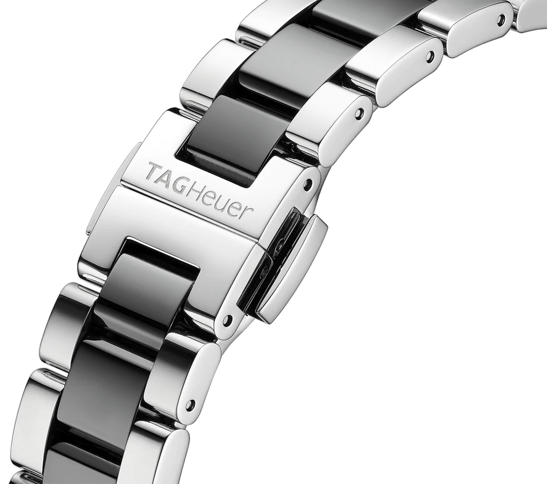 Tag Heuer Aquaracer Quartz Black Dial Two Tone Steel Strap Watch for Men - WAY131A.BA0913
