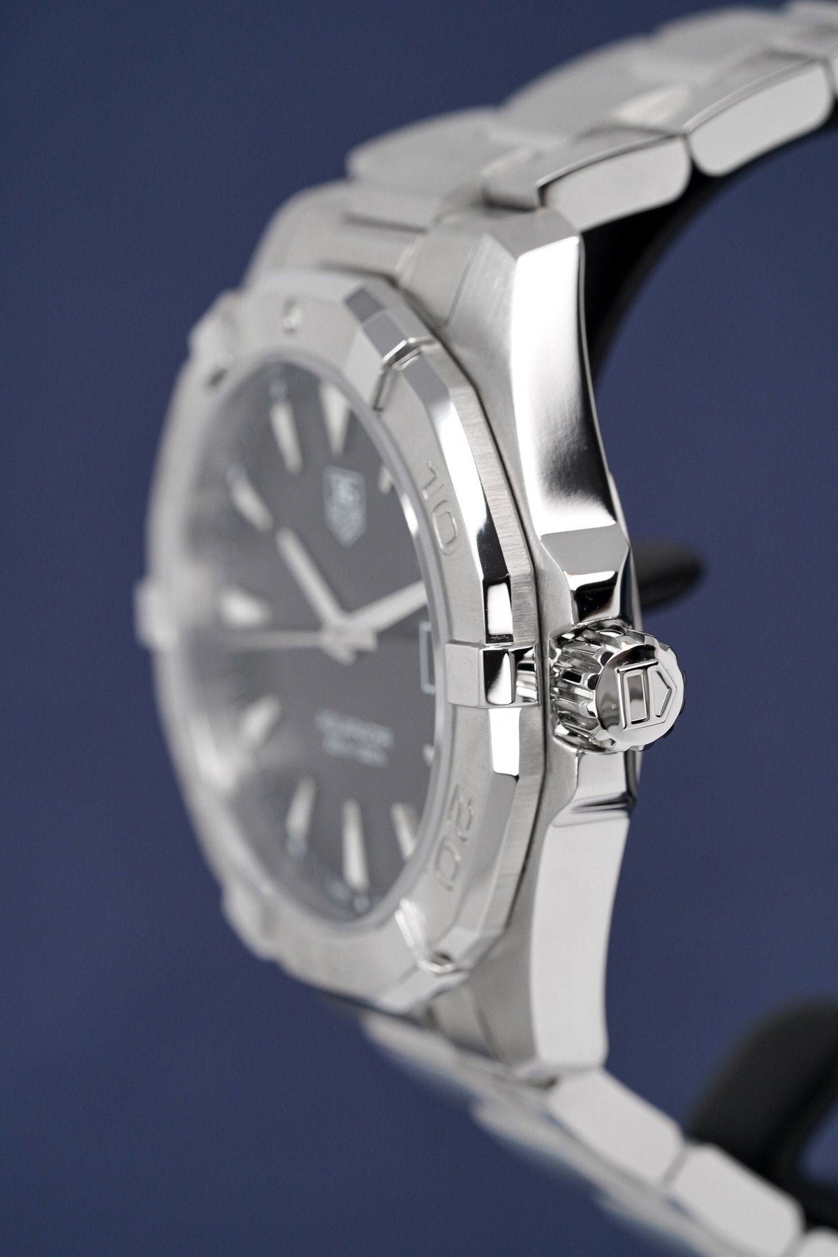 Tag Heuer Aquaracer 41mm Quartz Black Dial Silver Steel Strap Watch for Men - WAY1110.BA0928
