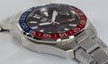 Tag Heuer Aquaracer GMT Caliber 7 Pepsi Black Dial Silver Steel Strap Watch for Men - WAY201F.BA0927