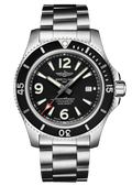 Breitling Superocean Automatic 44mm Black Dial Silver Steel Strap Watch for Men - A17367D71B1A1