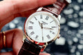 Tissot T Classic Dream White Dial Brown Leather Strap Watch for Men - T033.410.16.013.01
