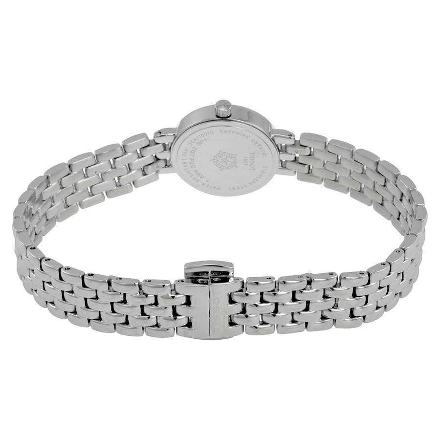 Tissot T Lady Lovely Black Dial Silver Steel Strap Watch For Women - T058.009.11.051.00