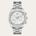 Tissot PR 100 Sport Chic Chronograph Diamonds Mother of Pearl Dial Silver Steel Strap Watch for Women - T101.917.11.116.00