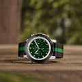 Tommy Hilfiger Troy Chronograph Green Dial Two Tone Nylon Strap Watch For Men - 1792107