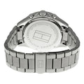 Tommy Hilfiger Luke Chronograph Black Dial Silver Steel Strap Watch for Men - 1791104