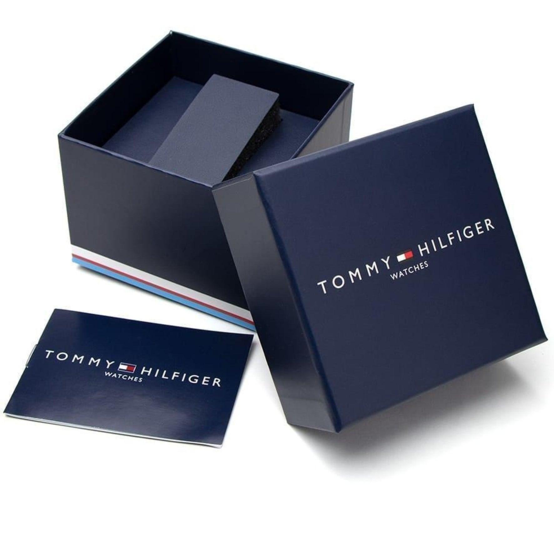 Tommy Hilfiger Jordan Chronograph Black Dial Silver Mesh Strap Watch For Men - 1792092