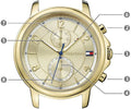 Tommy Hilfiger Claudia Rose Gold Dial Brown Leather Strap Watch for Women - 1781818