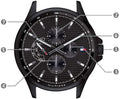 Tommy Hilfiger Shawn Quartz Black Dial Black Steel Strap Watch for Men - 1791611