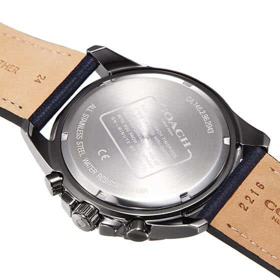 Coach Kent Grey Dial Blue Leather Strap Watch for Men - 14602558
