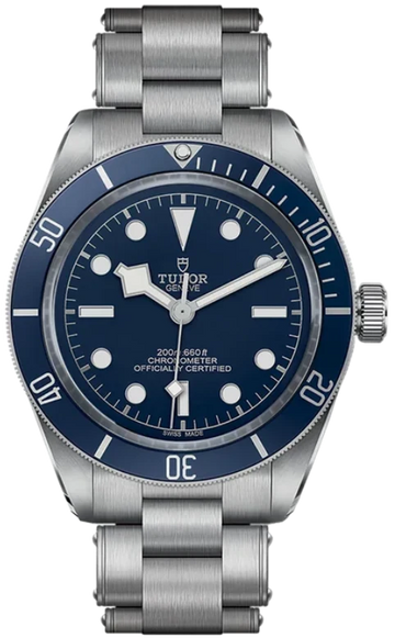 Tudor Black Bay Blue Dial Silver Steel Strap Watch for Men - 79030B-0001