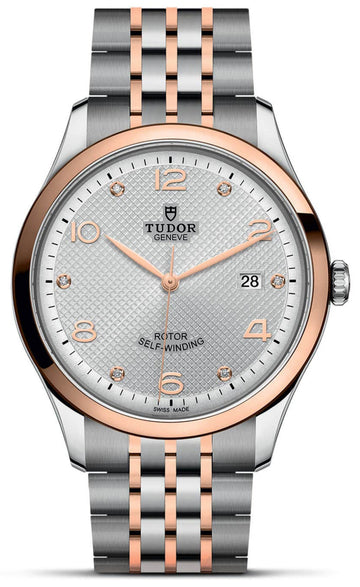 Tudor 1926 Automatic Diamonds Silver Dial Two Tone Steel Strap Watch for Men - M91651-0002