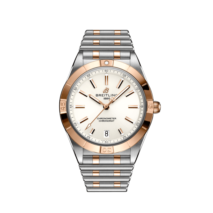 Breitling Chronomat Automatic 36 White Dial Two Tone Steel Strap Watch for Women - U10380101A1U1