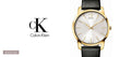 Calvin Klein City Silver Dial Black Leather Strap Watch For Men - K2G21520