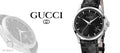 Gucci G Timeless Quartz Black Dial Black Leather Strap Watch for Men - YA126413