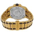 Versace Chain Reaction Quartz Black Dial Two Tone Steel Strap Watch for Men - VEDY00619