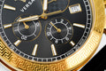 Versace Sports Tech Chronograph Black Dial Black Rubber Strap Watch for Men - VELT00119
