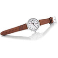 Tommy Hilfiger Landon Chronograph White Dial Brown Leather Strap Watch for Men - 1791531