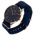 Daniel Wellington Classic Bayswater Black Dial Black NATO Strap Watch For Men - DW00100277