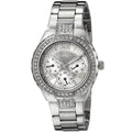 Guess Viva Quartz Silver Dial Silver Steel Strap Watch For Women - W0111l1