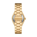 Michael Kors Everest Three-Hand Mother of Pearl White Dial Gold Steel Strap Watch For Women - MK7363