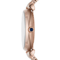 Emporio Armani Gianni T-Bar Quartz Crystals Black Dial Gold Steel Strap Watch For Women - AR11423
