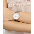 Marc Jacobs Roxy White Dial Cement Brown Leather Strap Watch for Women - MJ1533