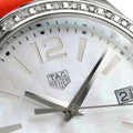Tag Heuer Formula 1 Quartz Diamonds Mother of Pearl Dial Orange Leather Strap Watch for Women - WBJ131A.FC8250