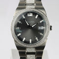 Bulova Crystal Collection Brown Dial Silver Steel Strap Watch for Men - 96B221