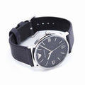 Emporio Armani Kappa Quartz Blue Dial Blue Leather Strap Watch For Women - AR11012
