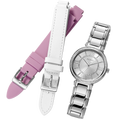 Guess Montage Quartz Silver Dial Silver Steel Strap Watch For Women - GW0588L2