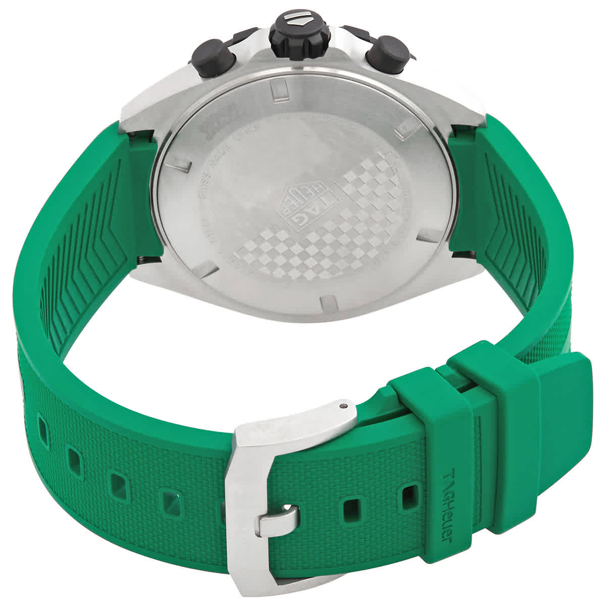 Tag Heuer Formula 1 Chronograph Green Dial Green Rubber Strap Watch for Men - CAZ101AP.FT8056