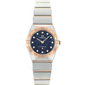 Omega Constellation Quartz Diamonds Blue Dial Two Tone Steel Strap Watch for Women - 131.20.25.60.53.002