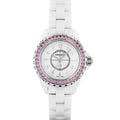 Chanel J12 Quartz Diamonds Mother of Pearl White Dial White Steel Strap Watch for Women - J12 H3243