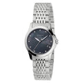 Gucci G Timeless Diamonds Mother of Pearl Black Dial Silver Steel Strap Watch For Women - YA126505
