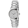 Gucci G Timeless Quartz Silver Dial Silver Steel Strap Watch For Women - YA126551