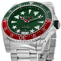 Gucci Dive Quartz Green Dial Silver Steel Strap Watch For Men - YA136222