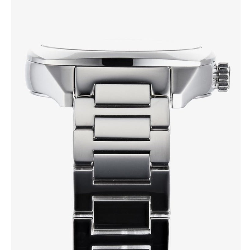 Gucci G Frame Quartz Diamonds Silver Dial Silver Steel Strap Watch For Women - YA142504