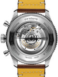 Breitling Super Avi B04 Chronograph GMT 46 Mosquito Black Dial Brown Leather Strap Watch for Men - YB04451A1B1X1
