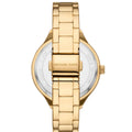 Michael Kors Slim Runway Crystals Gold Dial Gold Steel Strap Watch for Women - MK4659