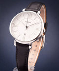Fossil Jacqueline Quartz White Dial Black Leather Strap Watch for Women - ES3972