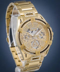 Guess Queen Quartz Gold Dial Gold Steel Strap Watch For Women - GW0464L2
