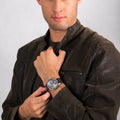 Tommy Hilfiger Austin Grey Dial Brown Leather Strap Watch for Men - 1791637