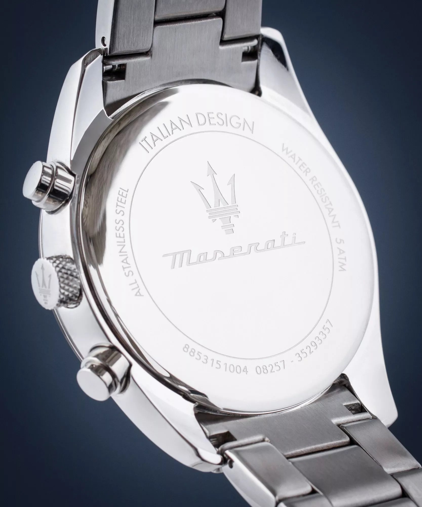 Maserati Attrazione Chronograph White Dial Silver Steel Strap Watch for Men - R8853151004