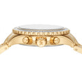 Michael Kors Everest Chronograph White Dial Gold Steel Strap Watch For Women - MK7212