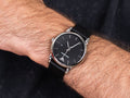 Emporio Armani Classic Quartz Black Dial Black Leather Strap Watch For Men - AR1692