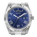 Guess Connoisseur Blue Dial Silver Steel Strap Watch for Men - GW0265G7